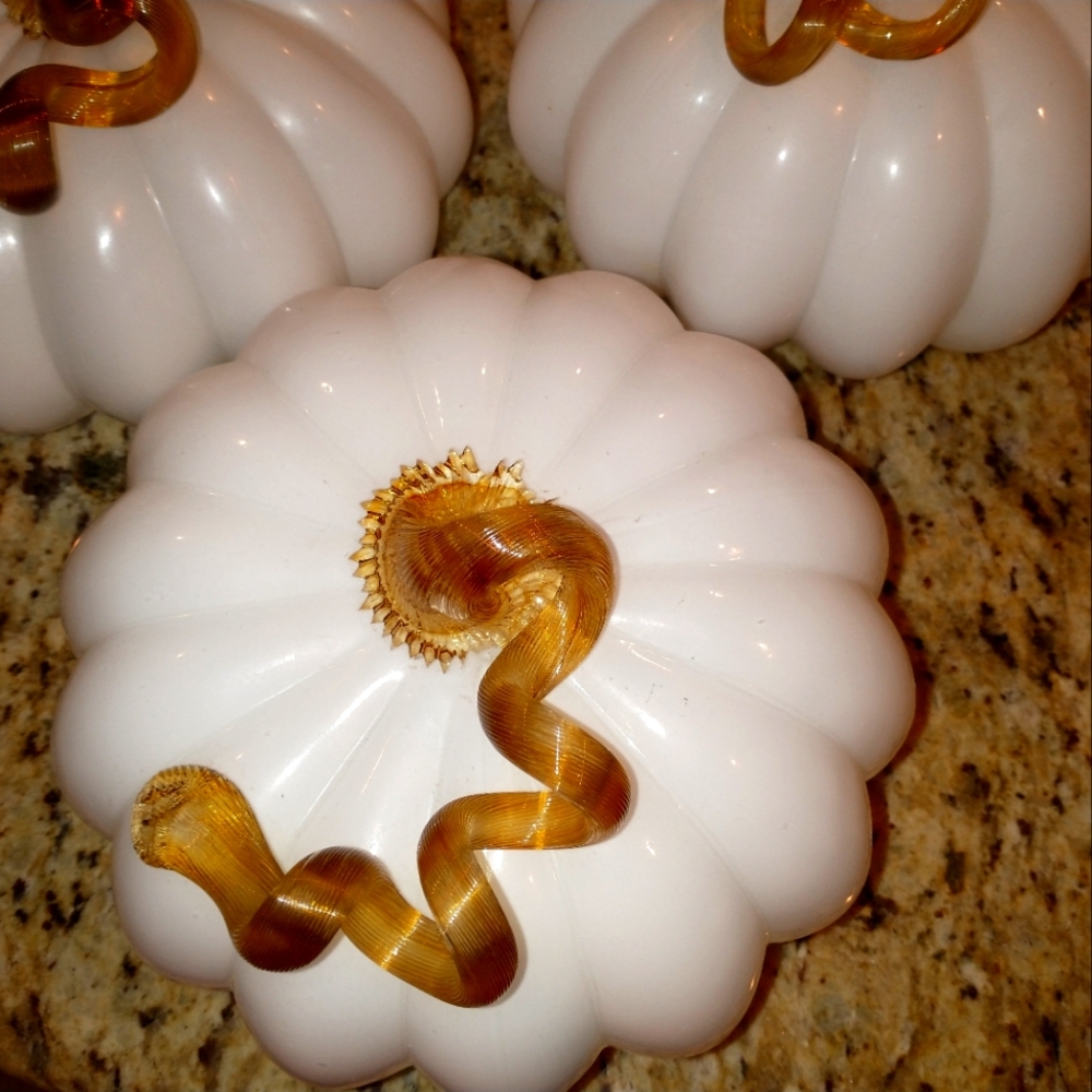 Set of glass pumpkin